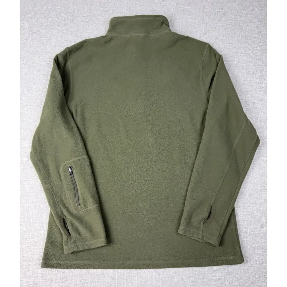 The North Face Fleece 1/4 Zip Pullover Jacket Olive Green Men’s Medium TNF